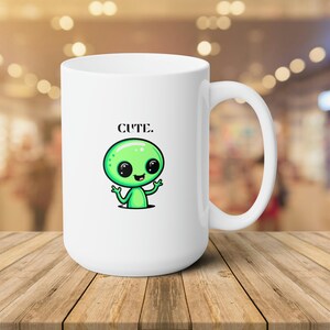 Cute Alien Mug, Cute Alien Gift, Alien Drink, take me to your leader, spaceman mug, UFO mug