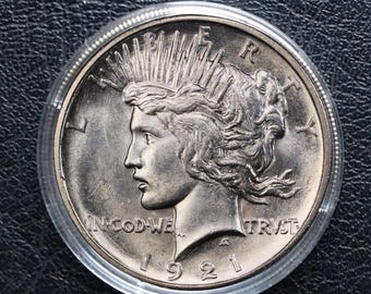 Moneda conmemorativa coleccionable de dólar de la paz de EE. UU. de 1921