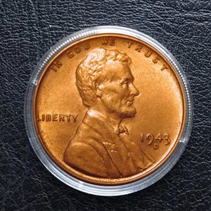1943-D Lincoln Copper Penny Collectible US Commemorative Coin
