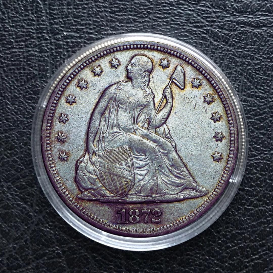 1872 Seated Liberty Dollar Collectibles Coins US Commemorative Coins Old Coins Perfect For Gifts Antique Coins To Collect
