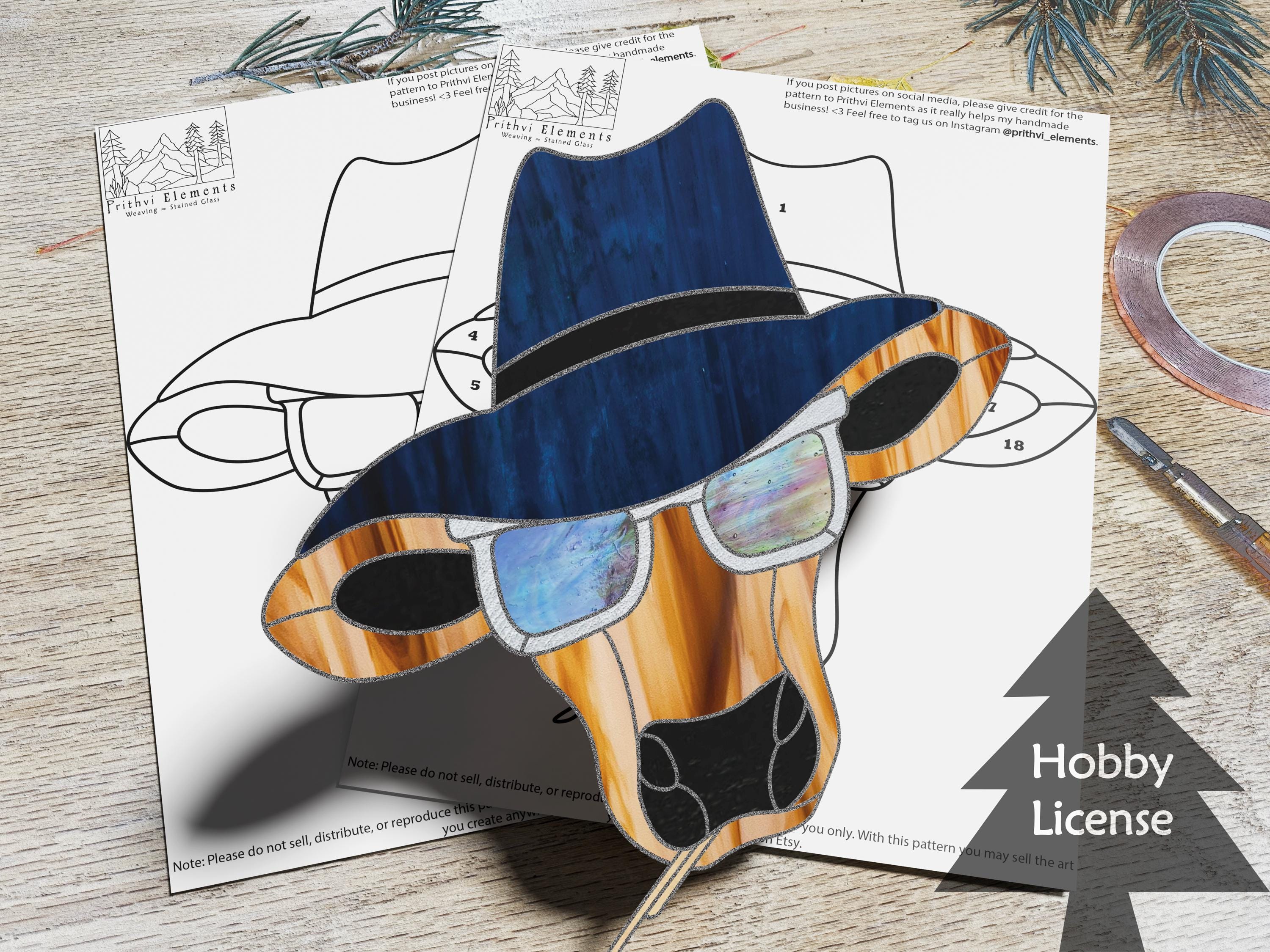 Straw Stained Glass Hat - Etsy display picture 2