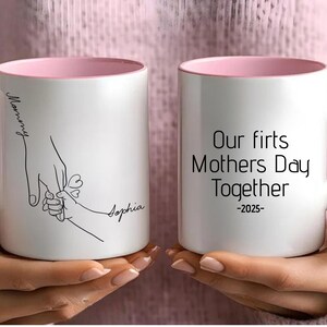 Personalized First Mother’s Day Mug, Mother Gift, Gift for Her, Mummy Grandma, Gift for Mom, Pink Mother&#39;s Day Gift, Wife for Sister