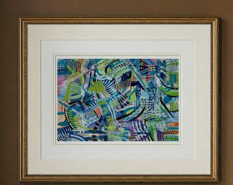 Abstract Art, Atlanta, Cityscape, Gouache, Lines, Shapes