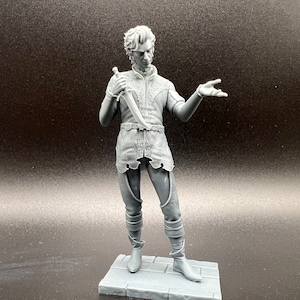 Astarion Miniature High Elf Rogue Vampire Spawn for D&D, Tabletop RPG, Pathfinder, Baldur's Gate 3 - Unpainted Unassembled