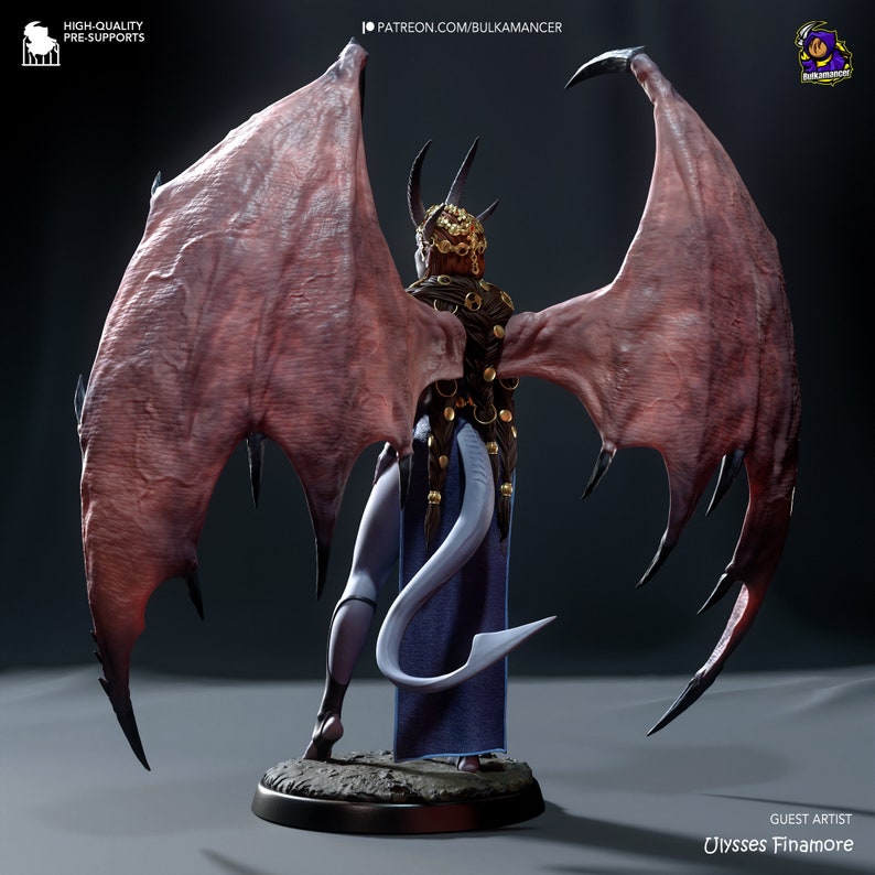 32mm Mizora Cambion Fiend Miniature Baldur's Gate 3 BG3 Unpainted Resin ...