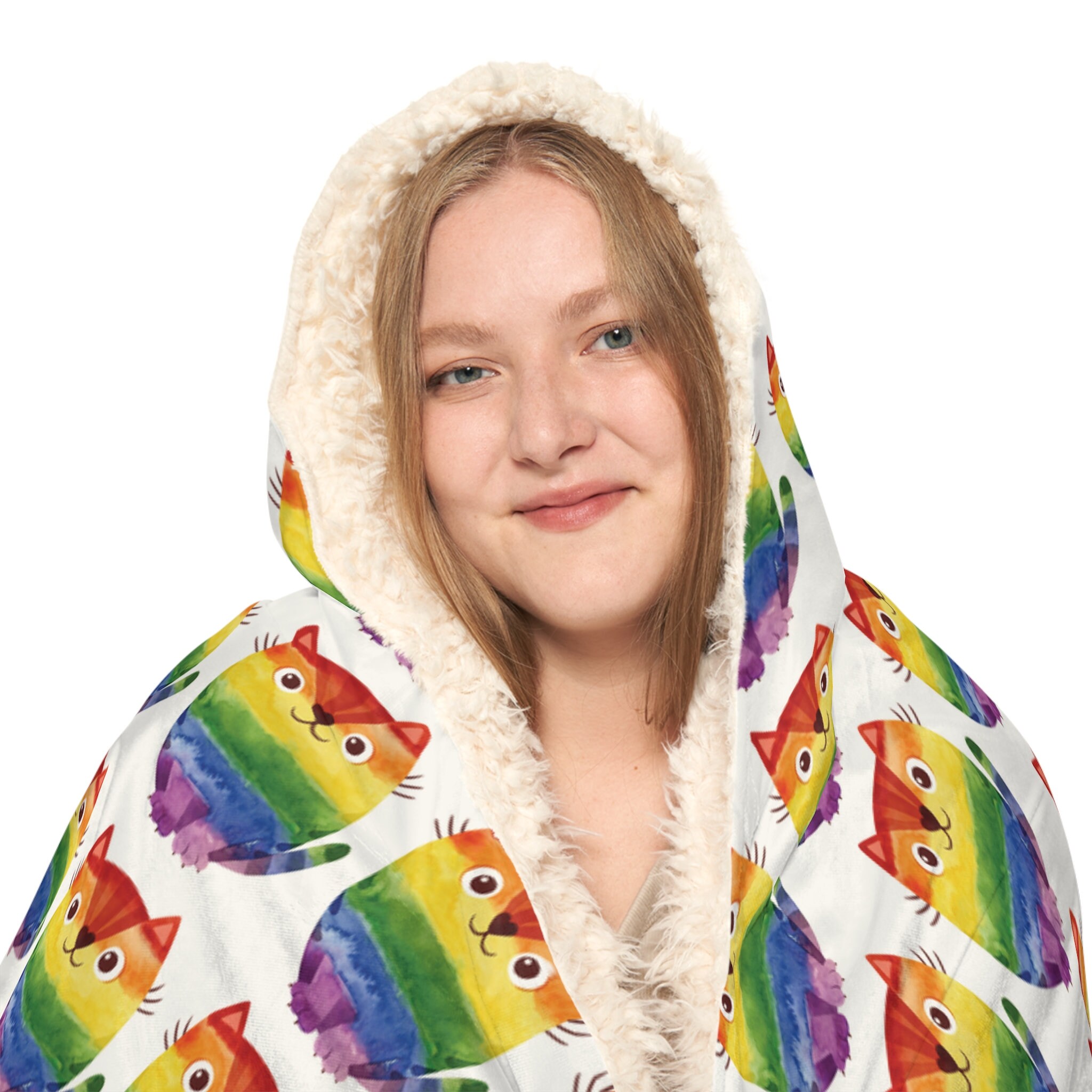 LGBTQ PRIDE Kitty, Snuggle Blanket, 100 Polyester Micromink