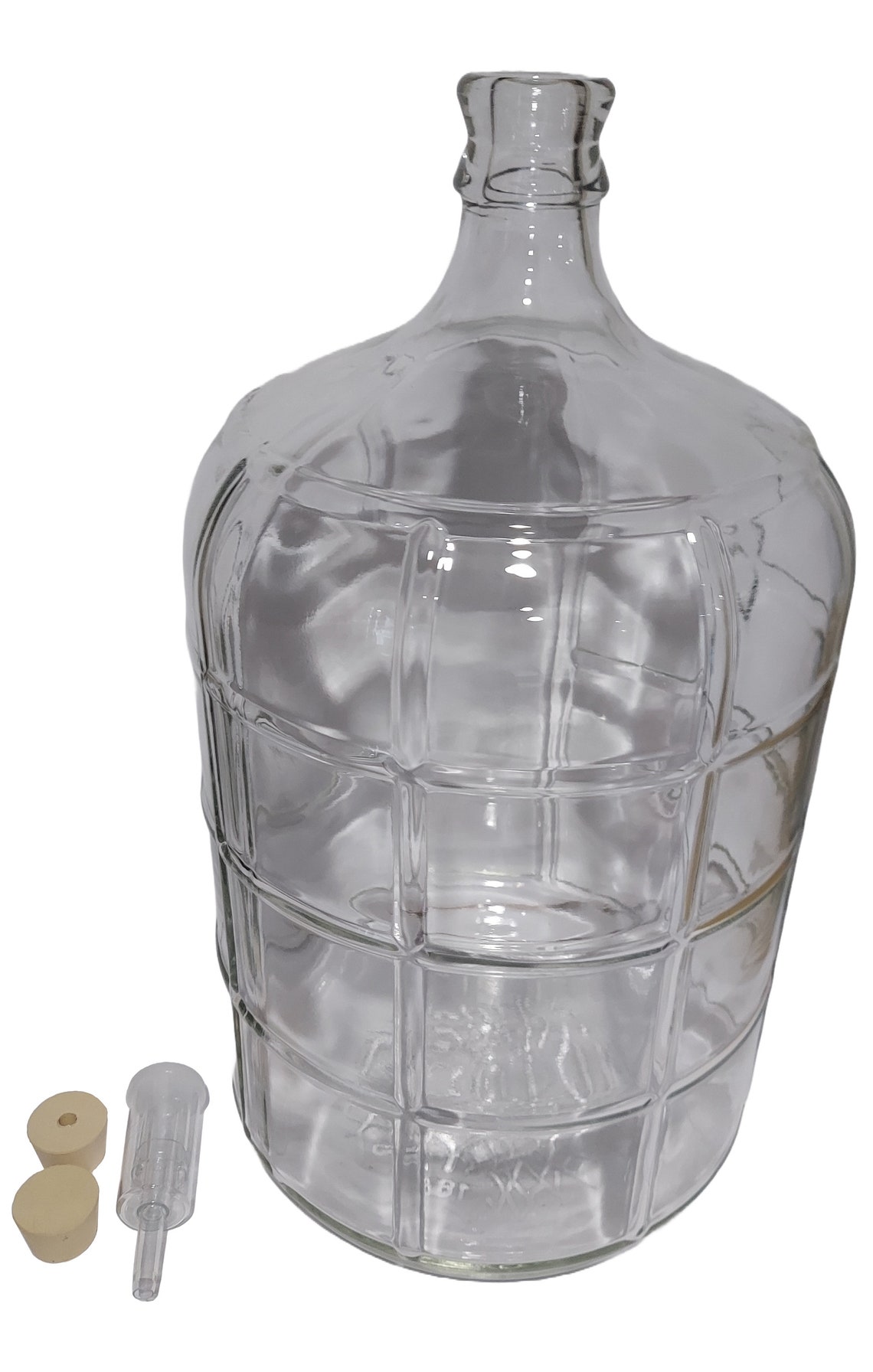 Large Glass Carboy With Air Lock Setup, Various Sizes Etsy
