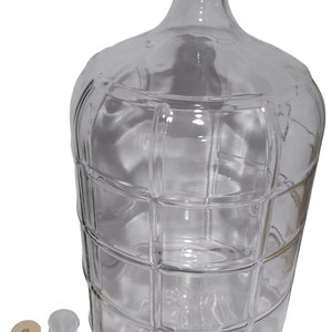 Large Glass Carboy with Air Lock Setup, Various Sizes