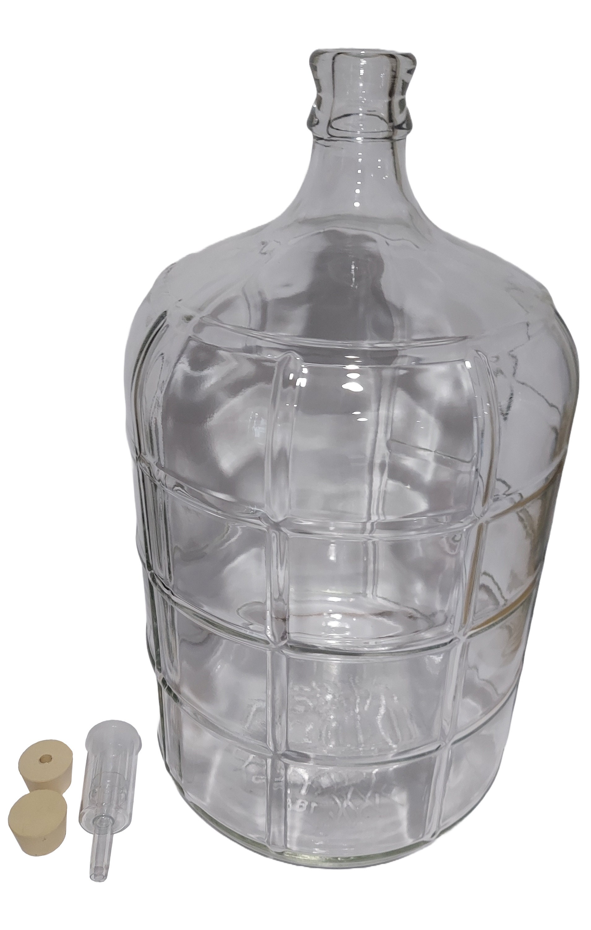 Large Glass Carboy With Air Lock Setup, Various Sizes Etsy