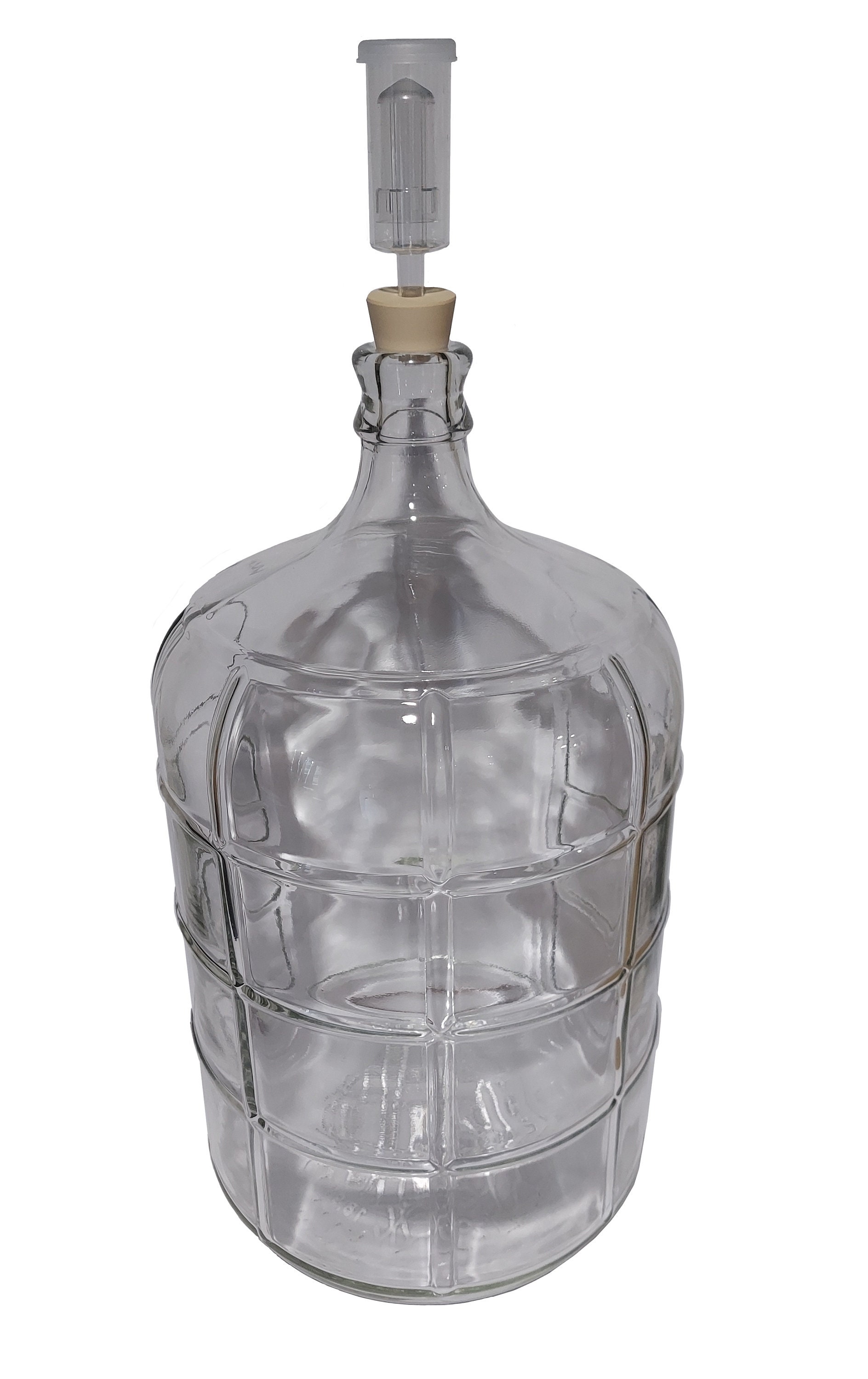 Large Glass Carboy With Air Lock Setup, Various Sizes Etsy