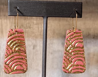 1.5" rectangle polymer clay earrings