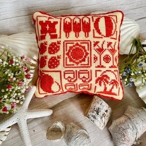 Summer Pillow PDF Cross stitch chart
