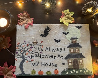 At my House PDF Halloween cross stitch chart