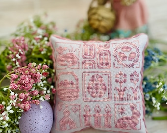 Easter Pillow - Cross stitch PDF Chart