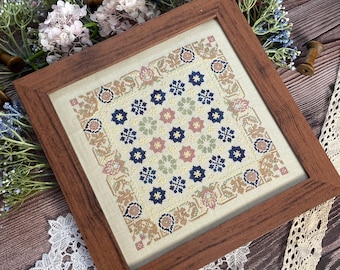 Figs and Flowers ** Digital cross stitch PDF pattern