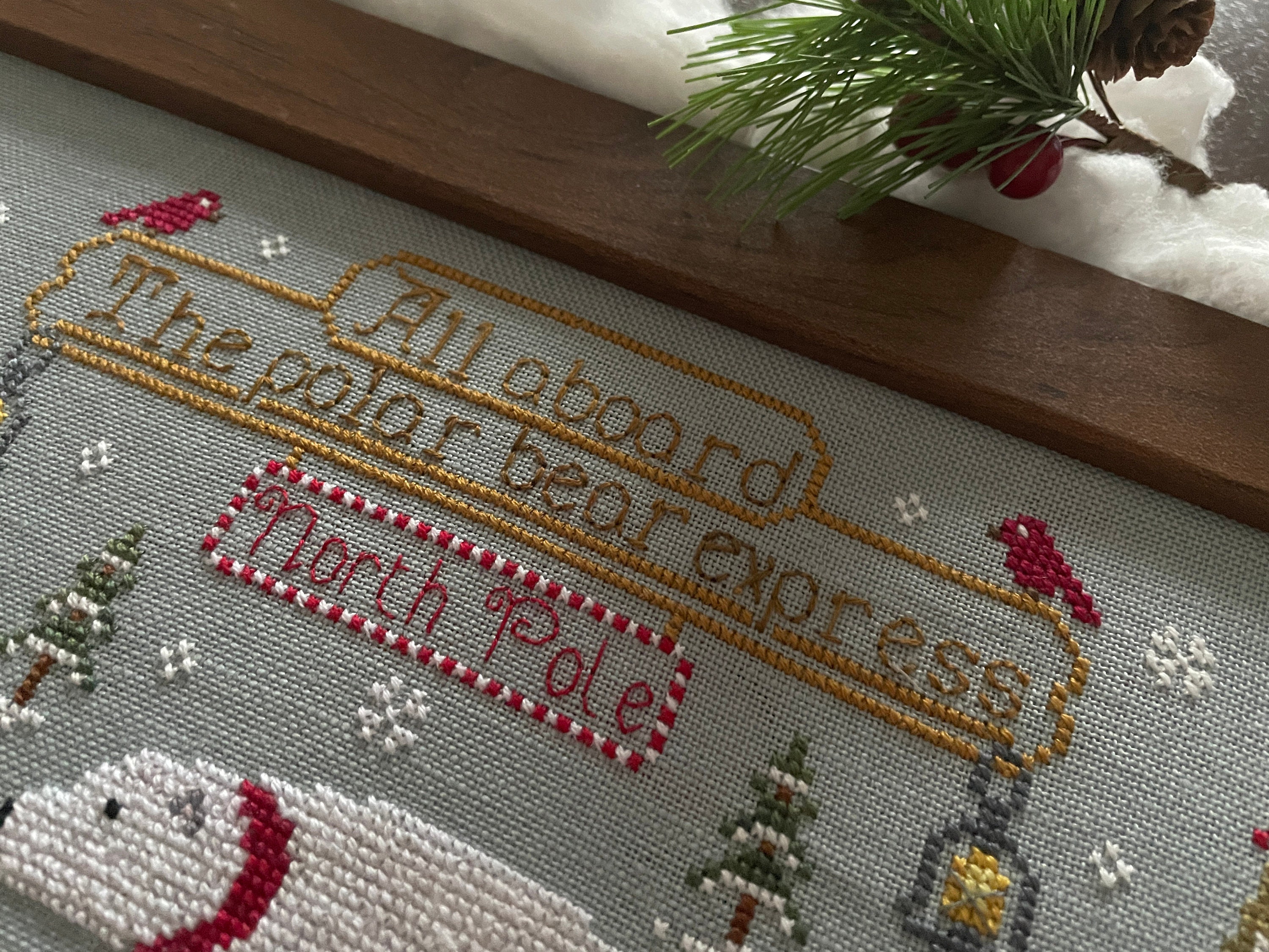 The Polar Bear Express **digital PDF Christmas Cross Stitch Pattern* - Etsy