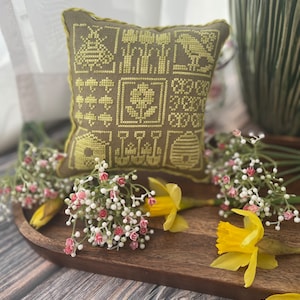 Spring Pillow - Cross stitch PDF Pattern