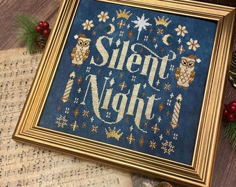 Silent Night PDF cross stitch pattern