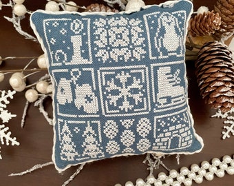 Winter Pillow PDF winter cross stitch pattern