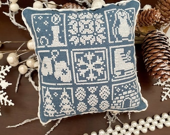 Winter Pillow PDF winter cross stitch pattern