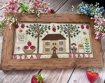 Pick your own series - Summer Strawberries - PDF cross stitch chart