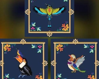 Jewels of the Jungle part 2 - PDF Digital cross stitch chart