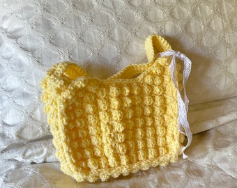 Crochet Bubble Stitch Mini-Purse