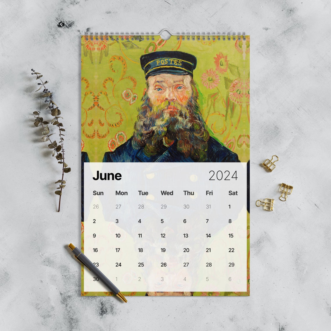 Famous Artists Wall Calendar 2025, Curated Fine Art 12 Month Calendar