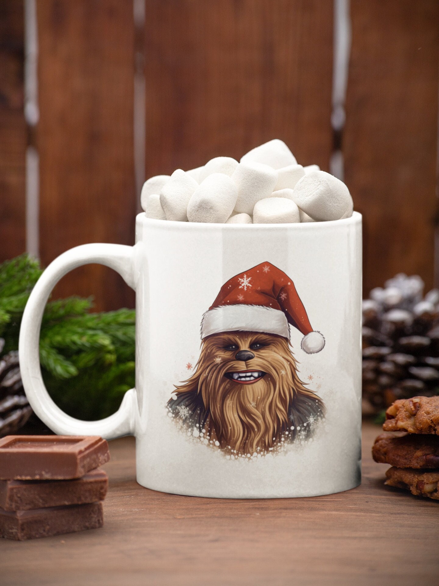 Star Wars Chewbacca Camp Mug Cup and Sock Gift Pack Man Cave Bar Christmas  Gift