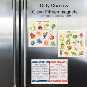 2026 Guide For Organic Produce magnet- Based on EWG Dirty Dozen & Clean 15 Lists