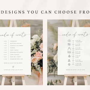wedding order of events sign
modern wedding day timeline
minimalist wedding timeline
wedding itinerary sign
order of the day sign
wedding reception timeline
editable wedding timeline	
custom wedding timeline sign	
printable wedding sign
wedding day schedule
modern wedding sign	
large wedding sign
bohemian wedding timeline
wedding program sign
ceremony timeline poster
wedding timeline sign
wedding reception