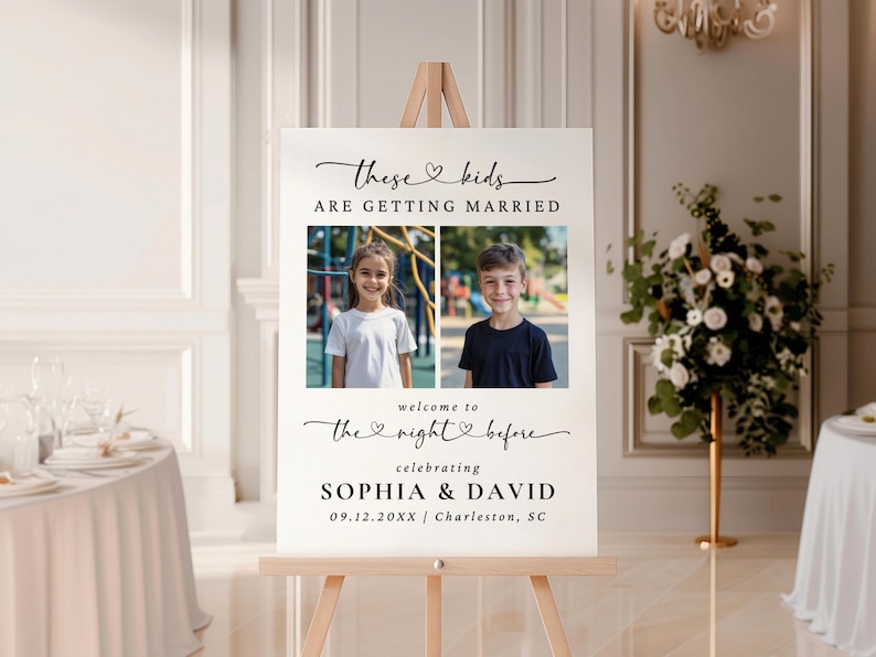 these kids are getting married
the night before welcome sign
rehearsal dinner welcome sign	
wedding rehearsal dinner
kids photo welcome sign
editable template sign
printable welcome sign
funny welcome sign
custom photo sign
rehearsal party sign
wedding sign with photo
childhood photos wedding sign
engagement party welcome sign
diy editable sign