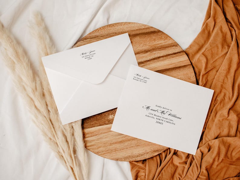Gatefold Wedding Invitation Template Editable in Canva, Elegant ...