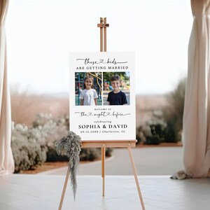 these kids are getting married
the night before welcome sign
rehearsal dinner welcome sign	
wedding rehearsal dinner
kids photo welcome sign
editable template sign
printable welcome sign
funny welcome sign
custom photo sign
rehearsal party sign
wedding sign with photo
childhood photos wedding sign
engagement party welcome sign
diy editable sign