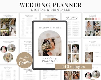 Hochzeitsplaner | Hochzeitsplaner | Digitaler Hochzeitsplaner | Checkliste für die Hochzeitsplanung | Hochzeitsplanerbuch | Hochzeits-Tracker