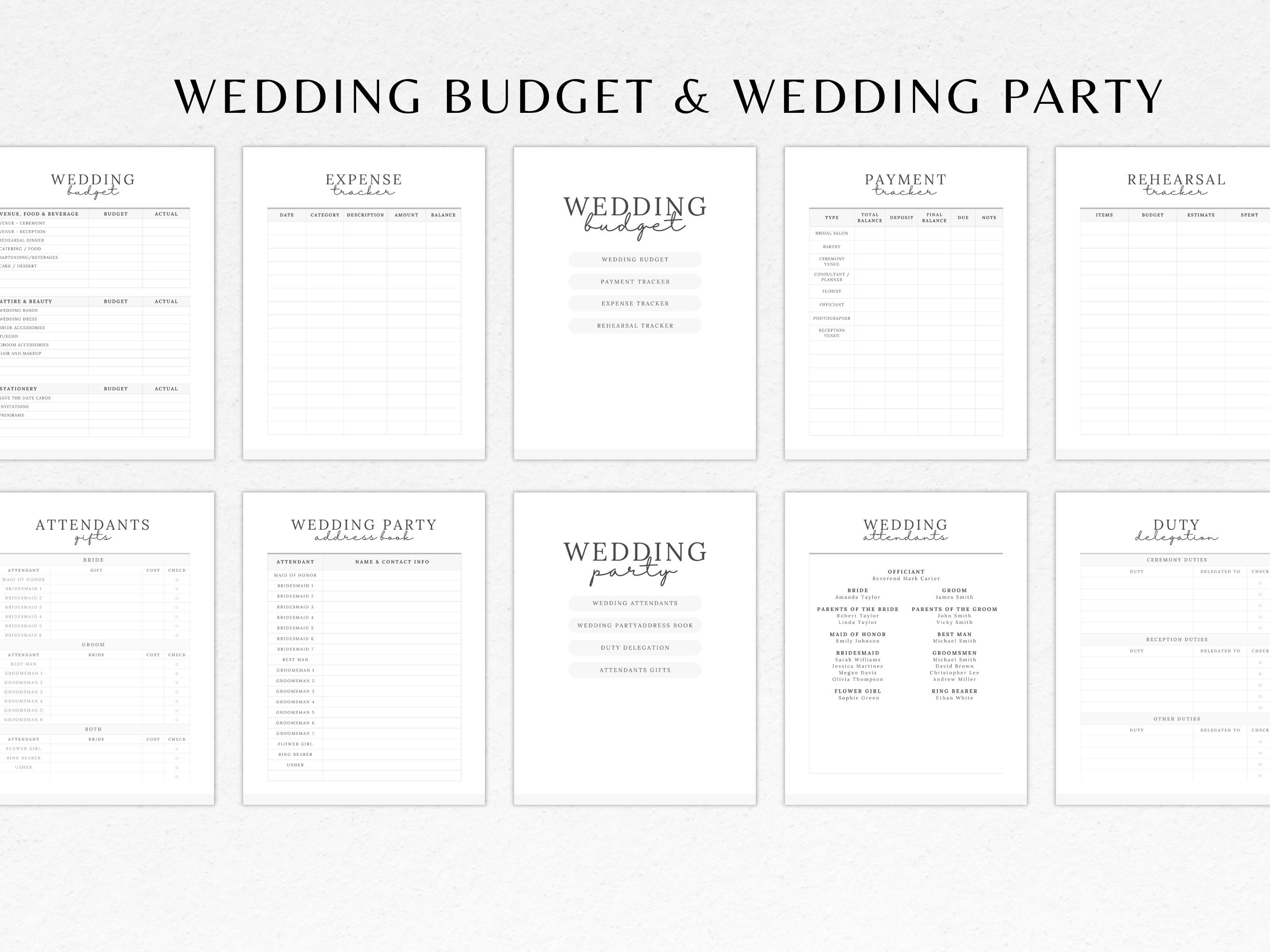 Wedding Planner Printable Wedding Planner Digital Wedding Planner