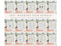 Minimalist Wedding Sign Bundle, Wedding Sign Bundle, Editable Wedding Sign Templates, Modern Wedding Signage, 100+ Wedding Signs Set, Canva