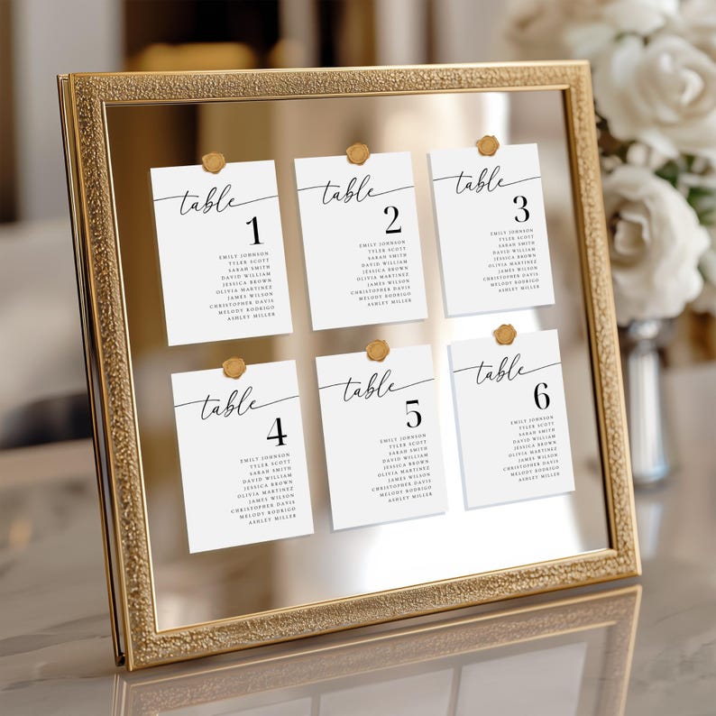 wedding seating chart
table number cards
wedding table number
seating chart cards
wedding reception
table assignment card
wedding seating chart
minimalist wedding
editable template
acrylic wedding sign
rehearsal dinner
table number signs
printable table numbers
wedding table decor
find your seat
Elegant Table Assignment Seating Chart 
Wedding Reception Card Template 
Rehearsal Dinner Table Number