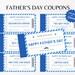 Fathers Day Gift Coupon Template Printable Fathers Day Gift Coupon Card ...