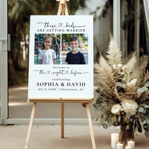 these kids are getting married
the night before welcome sign
rehearsal dinner welcome sign	
wedding rehearsal dinner
kids photo welcome sign
editable template sign
printable welcome sign
funny welcome sign
custom photo sign
rehearsal party sign
wedding sign with photo
childhood photos wedding sign
engagement party welcome sign
diy editable sign