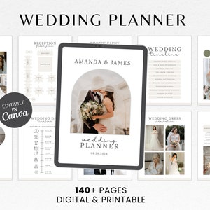 Wedding Planner | Printable Wedding Planner | Digital Wedding Planner | Wedding Planning Checklist | Wedding Timeline | Wedding Tracker