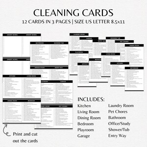 ADHD Cleaning Checklist Bundle | Printable ADHD Cleaning Planner ...
