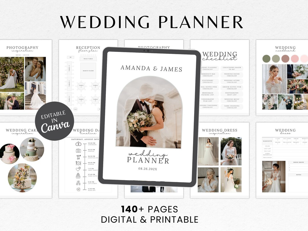 Wedding Planner Printable Wedding Planner Digital Wedding Planner ...