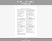 Deep Clean Checklist Printable | Minimalist Deep Clean Checklist | Instant Download | Cleaning Printable | Declutter