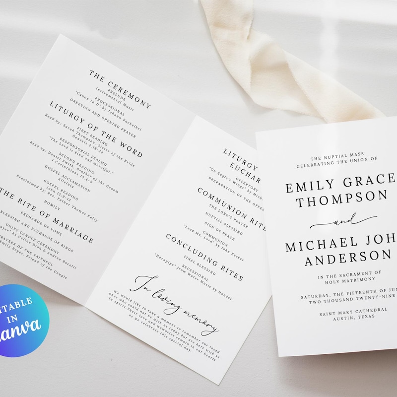 Wedding Ceremony Programs Folding Etsy Wedding Ceremony Programs Folding Etsy