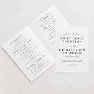 Catholic Wedding Program Template , Folded Catholic Mass Wedding ...
