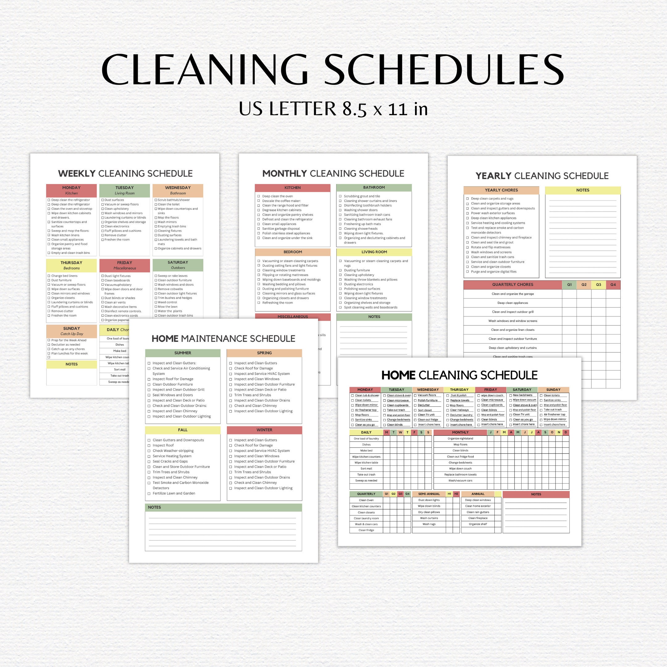 Adhd Planner ADHD Cleaning Planner 2025 - Home Cleaning Schedule \u0026  Checklist Organizing Notebook For ADHD Adhd Notebook, image size:2160x2160