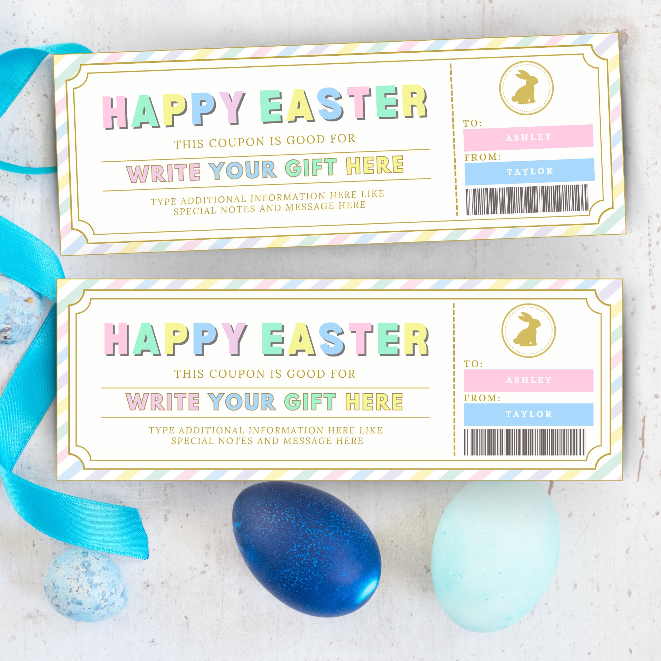Easter Gift Coupon Printable Easter Coupon Easter Coupon Easter Egg ...