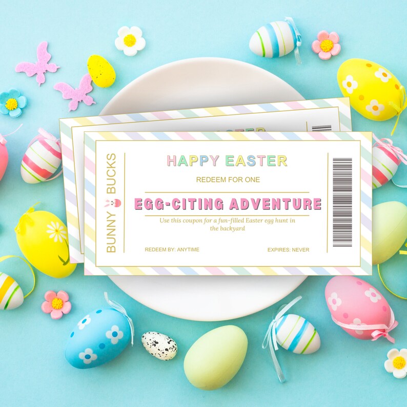 Easter Coupons Easter Egg Coupons for Kids Easter Bunny Coupons ...