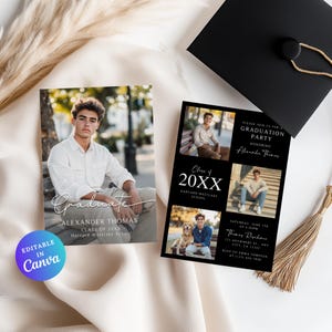 Modern Graduation Invitation Template, Graduation Announcement 2025, Senior Graduation Party Invite, Graduation Announcement, Canva